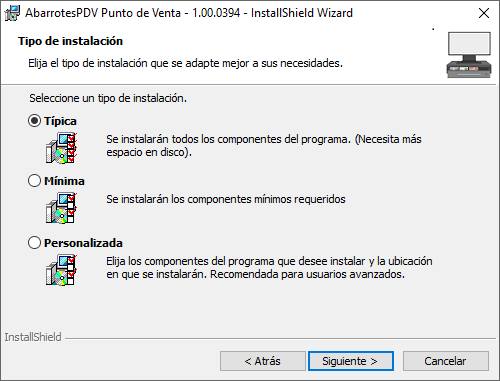 Tipo de instalación - Instalando AbarrotesPDV
